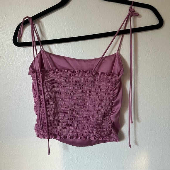 Urban Outfitters Pink Satin Crop Top - Picture 4 of 7